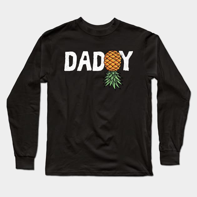 Swinger Daddy Upside Down Pineapple Long Sleeve T-Shirt by larfly